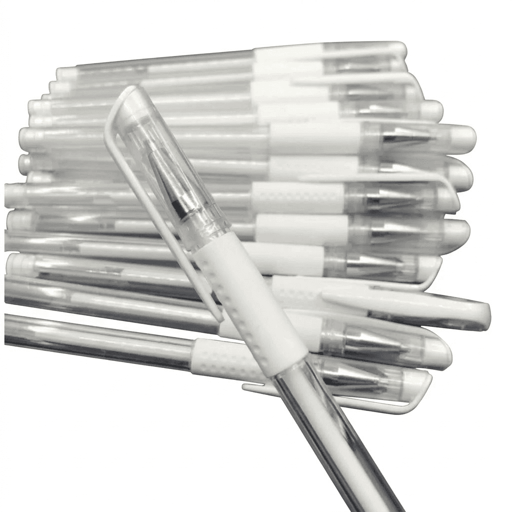 Caneta em gel branca ponta fina 1mm