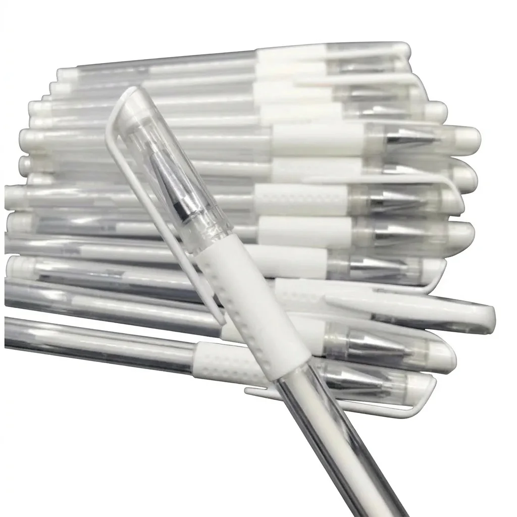 Caneta em gel branca ponta fina 1mm