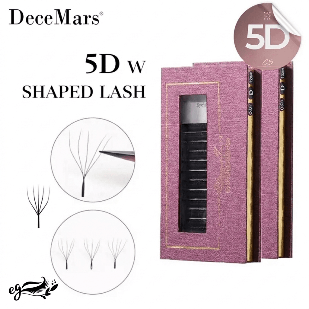 Cílios 5D Em Forma De W curvatura 0.07D